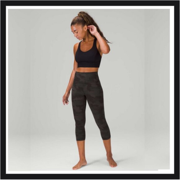 Lululemon Align Crop *21" Heritage 365 Camo Deep Coal Multi - Picture 1 of 3
